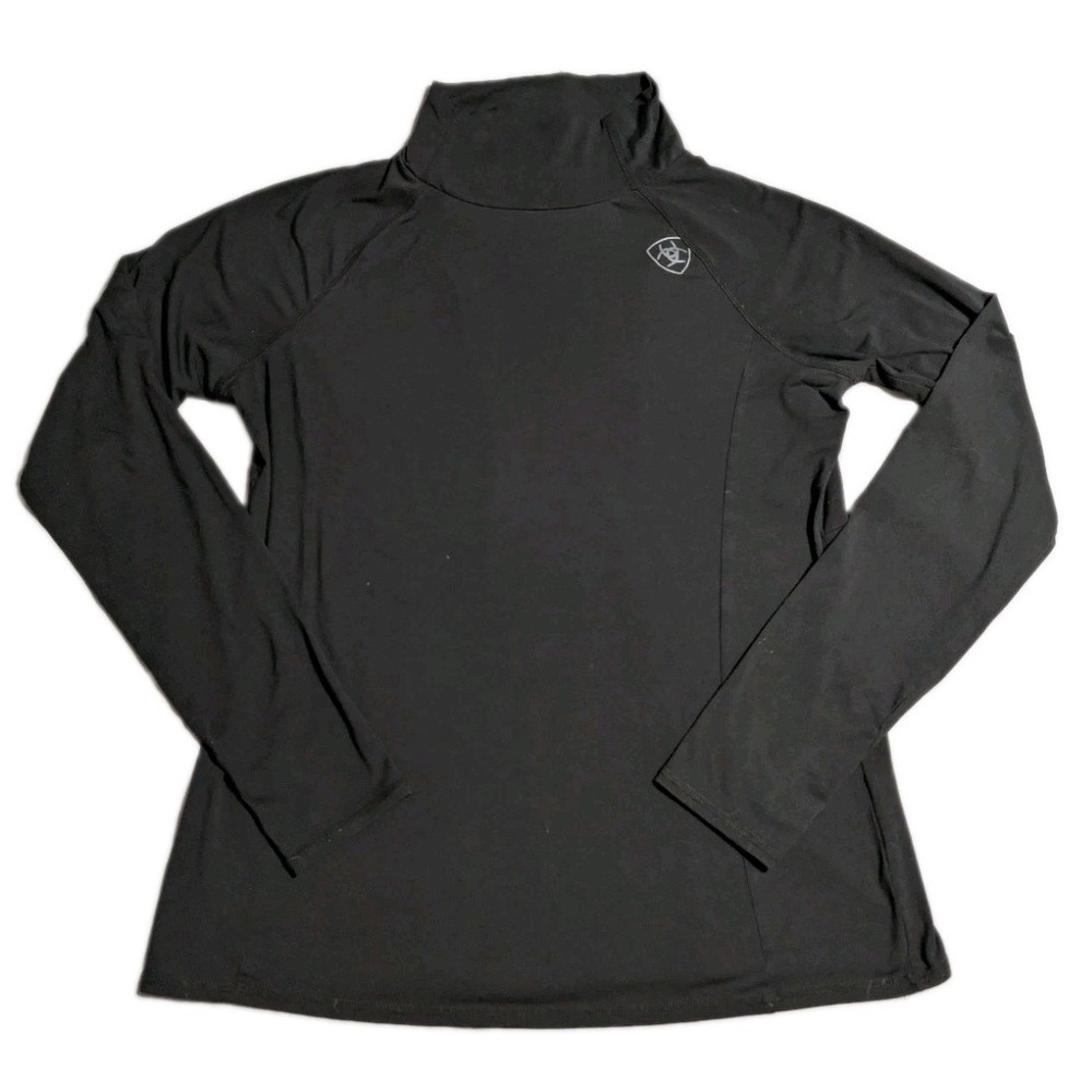 Ariat AriatTEK Venture Baselayer Womens L Black Long Sleeve Equestrian 10041360